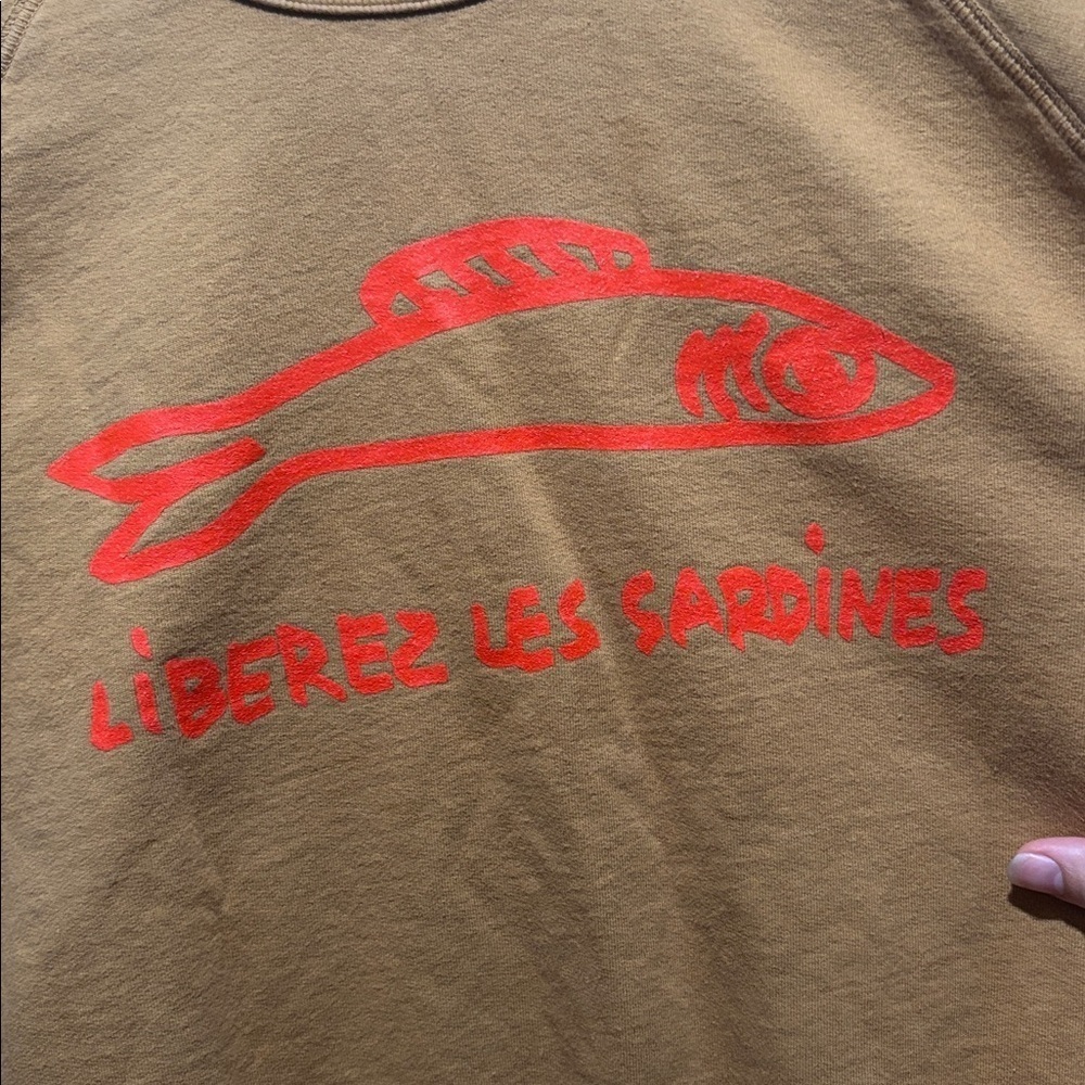 CLARE V liberez les sardines crewneck sweatshirt - Picture 5 of 10